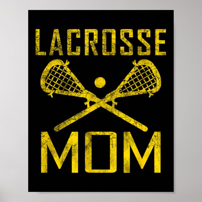 Lax Mom Lacrosse Mom Favorite Player Mother's Day  Poster (Front)