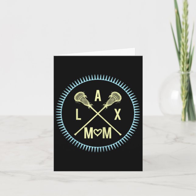 Lax Mom Lacrosse Mother's Day Lax Mum Graphic  Card (Front)