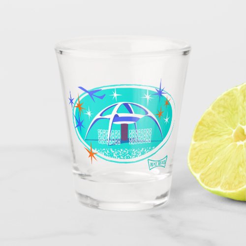 LAX THEME BUILDING SHOT GLASS