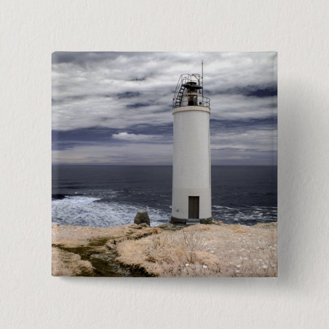 Laxe Lighthouse | Galicia, Spain Button (Front)
