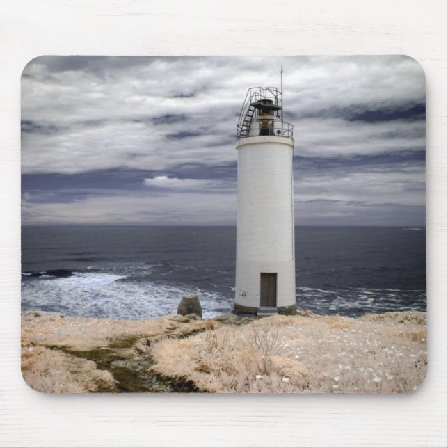 Laxe Lighthouse | Galicia, Spain Mouse Pad (Front)