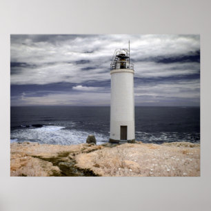 Laxe Lighthouse   Galicia, Spain Poster