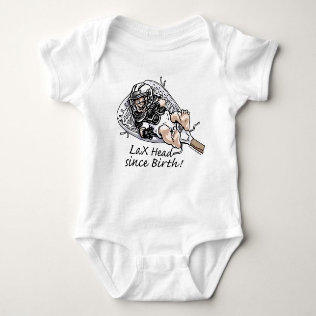 Laxhead_born_zazzle Baby Bodysuit (Front)