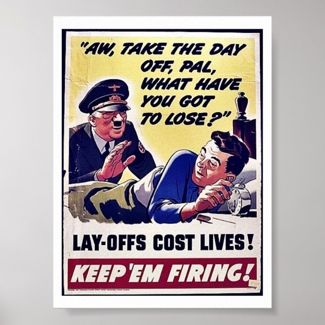Lay Offs Cost Lives! Poster (Front)