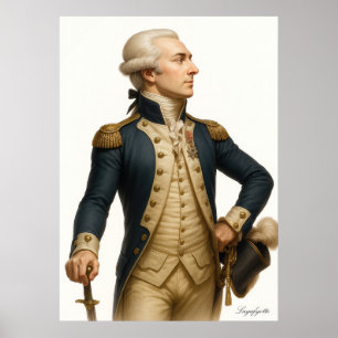 Layafyette - French Revolution Archival Art Print
