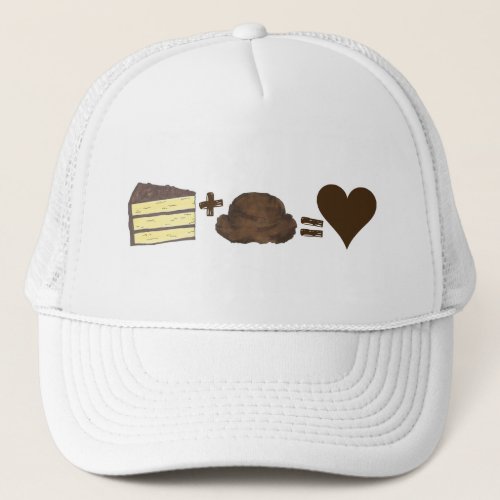 Layer Cake and Chocolate Ice Cream Dessert Lover Trucker Hat