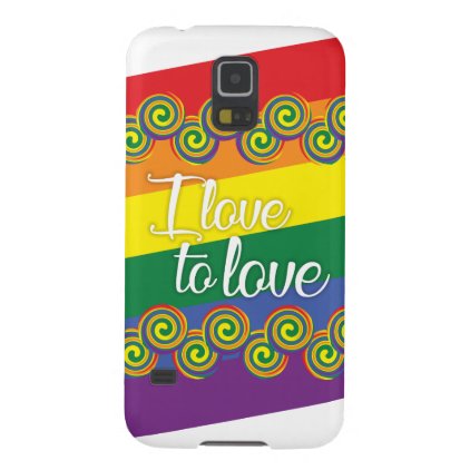 Layer Colors LGBT I Love you the Love Case For Galaxy S5