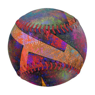 Layer of irregularly arranged rustic images baseball