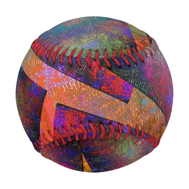 Layer of irregularly arranged rustic images baseball (Front)