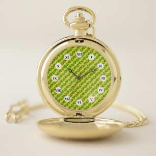 Layer of Leaves (Roman Face) by Kenneth Yoncich Pocket Watch