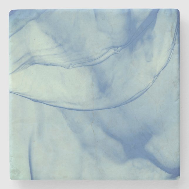 Layered Aqua Stone Coaster (Front)