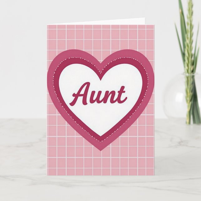 Layered Aunts Day Heart Card (Front)