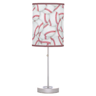 Layered Baseballs Pattern Table Lamp