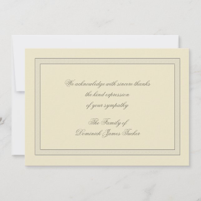 Layered Bereavement Thank You Notecard (Front)