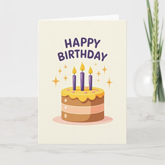 Layered Birthday Cake Card (Front)