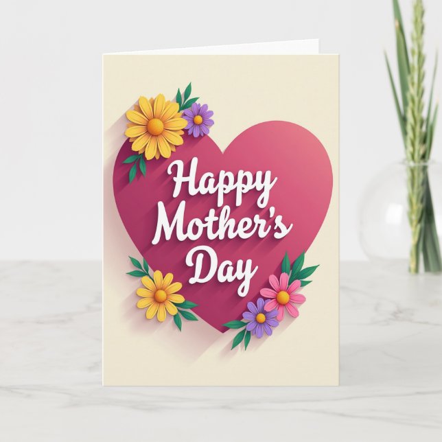 Layered Blossoms Mothers Card (Front)