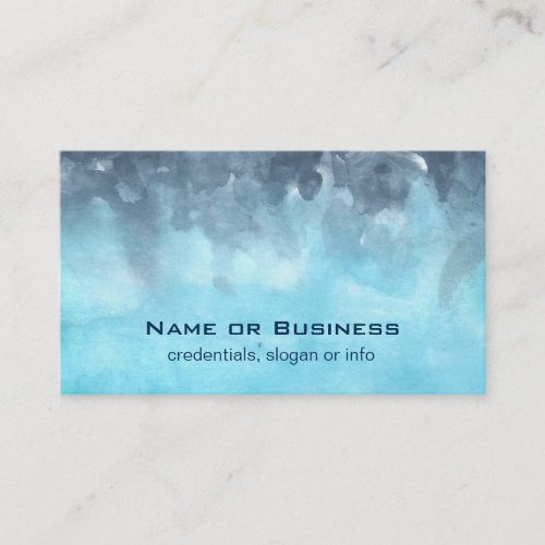 Layered Blues Abstract Painting Business Card
