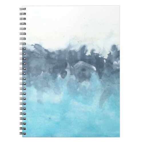 Layered Blues Abstract Painting Notebook