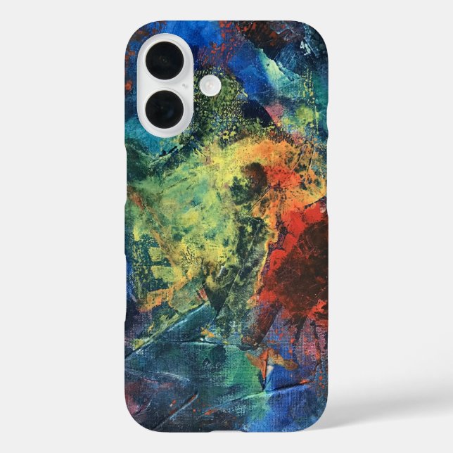 Layered Brushstrokes-Hand Painted Abstract Art Case-Mate iPhone Case (Back)