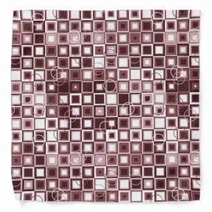 Layered Burgundy and Pink Square Pattern Bandana