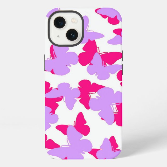 Layered Butterflies Iphone Case (Back)