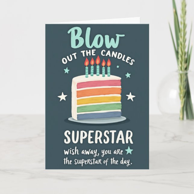 Layered Cake Birthday Card (Front)