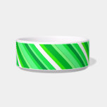 Layered candy stripes - emerald green and white bowl<br><div class="desc">Layered,  3-d look,  diagonal stripes in multiple shades of green,  from pale mint green to deep emerald green accented with white</div>