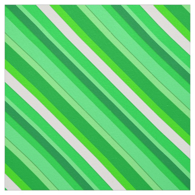 Layered candy stripes - emerald green and white fabric (Swatch)