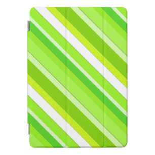 Layered candy stripes - lime green and white cover