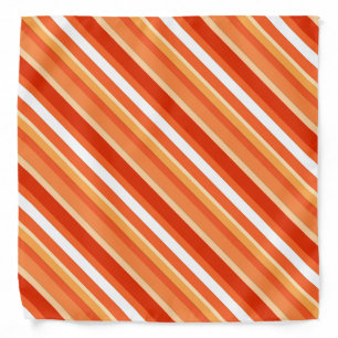 Layered candy stripes - orange and white bandana
