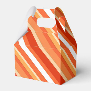 Layered candy stripes - orange and white favor boxes
