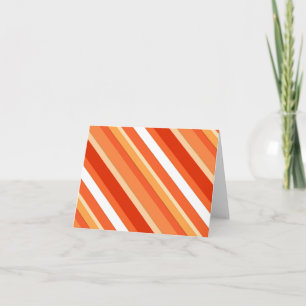 Layered candy stripes - orange and white holiday card