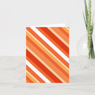 Layered candy stripes - orange and white holiday card