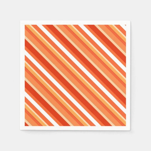 Layered candy stripes _ orange and white paper napkins