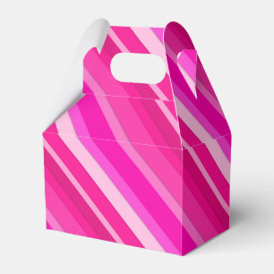 Layered candy stripes - pink and fuchsia favor boxes