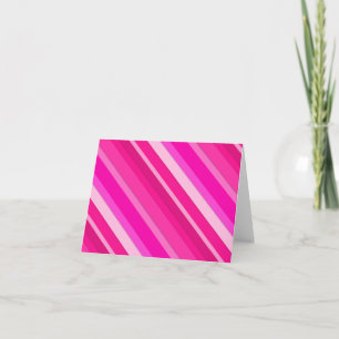 Layered candy stripes - pink and fuchsia holiday card