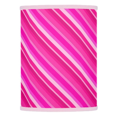 Layered candy stripes _ pink and fuchsia lamp shade