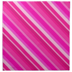Layered candy stripes - pink and fuchsia napkin