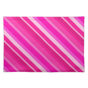 Layered candy stripes - pink and fuchsia placemat