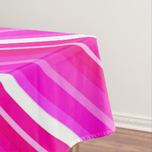 Layered candy stripes - pink and fuchsia tablecloth