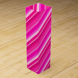 Layered candy stripes - pink and fuchsia wine box