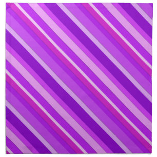 Layered candy stripes - purple and orchid cloth napkin