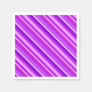 Layered candy stripes - purple and orchid paper napkins