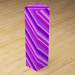 Layered candy stripes - purple and orchid wine box