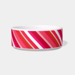 Layered candy stripes - red, pink and white bowl<br><div class="desc">Layered,  3-d look,  diagonal stripes in multiple shades of red,  deep to pale pink,  and white</div>