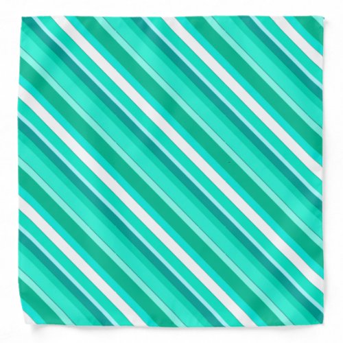 Layered candy stripes _ turquoise and white bandana