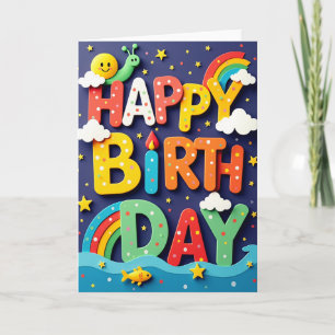 Layered Colors Birthday Card