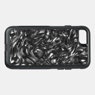 Layered curves, black and grey, coal or graphite OtterBox commuter iPhone SE/8/7 case