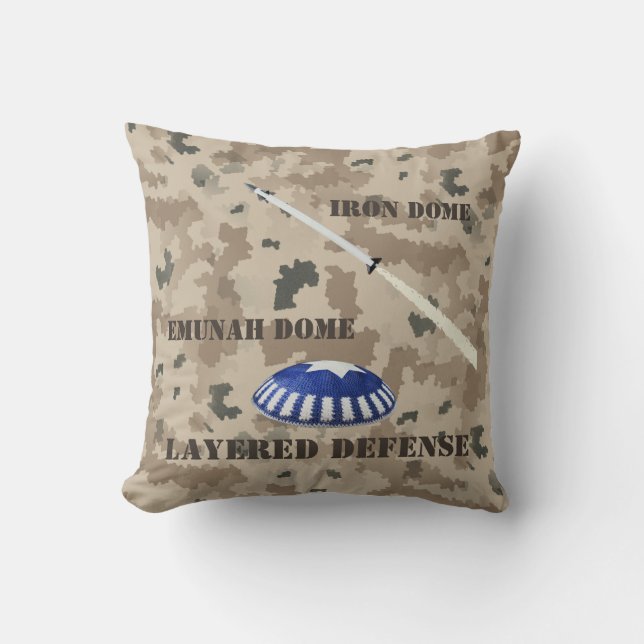 Layered Defense Throw Pillow (Front)