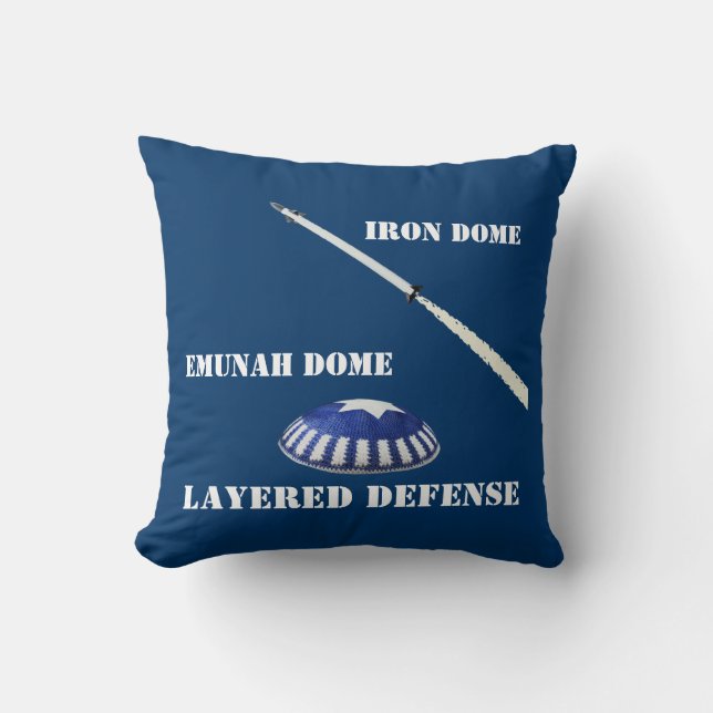 Layered Defense Throw Pillow (Front)